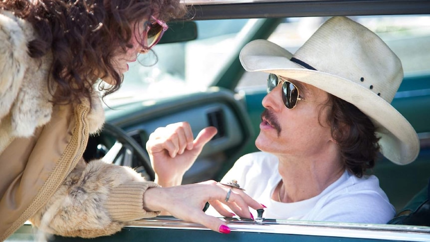 Matthew McConaughey and Jared Leto in the Dallas Buyers Club.