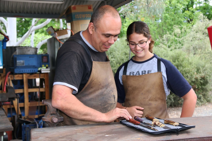 Leila Haddad and her father Karim.