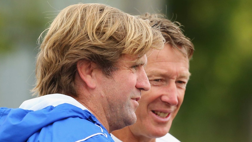 Des Hasler and Craig Bellamy