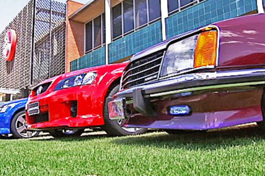 Commodore bonnets and grilles close up.