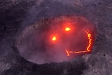A smiley face in Hawaii's Kilauea volcano