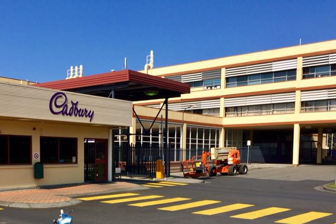 Exterior of Cadbury factory, Claremont, Tasmania.