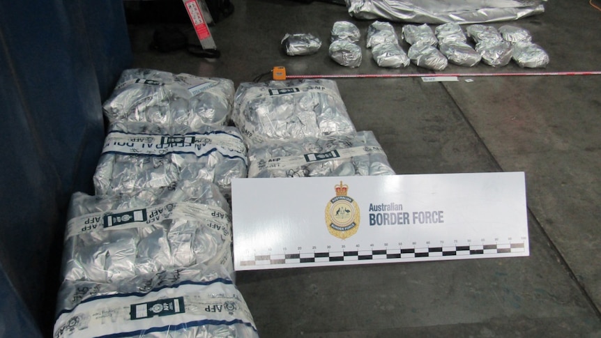 Evidence collected by the AFP during a drug bust.