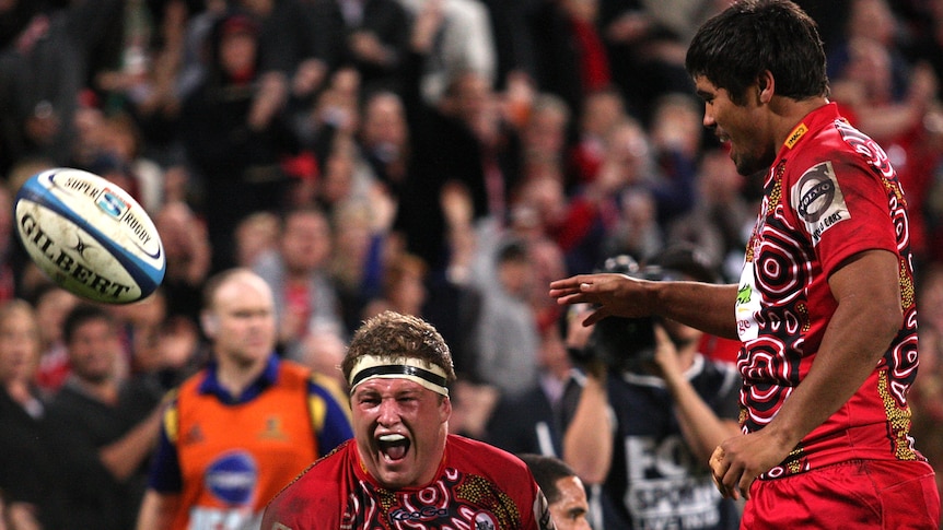 Slipper slides in ... the Queensland tighthead prop scored the home side's only try.