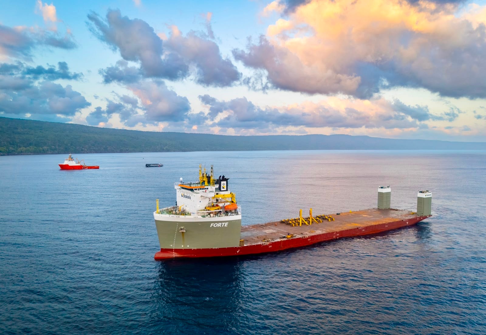Specialist ship arrives to cart SpaceX rocket from Christmas Island