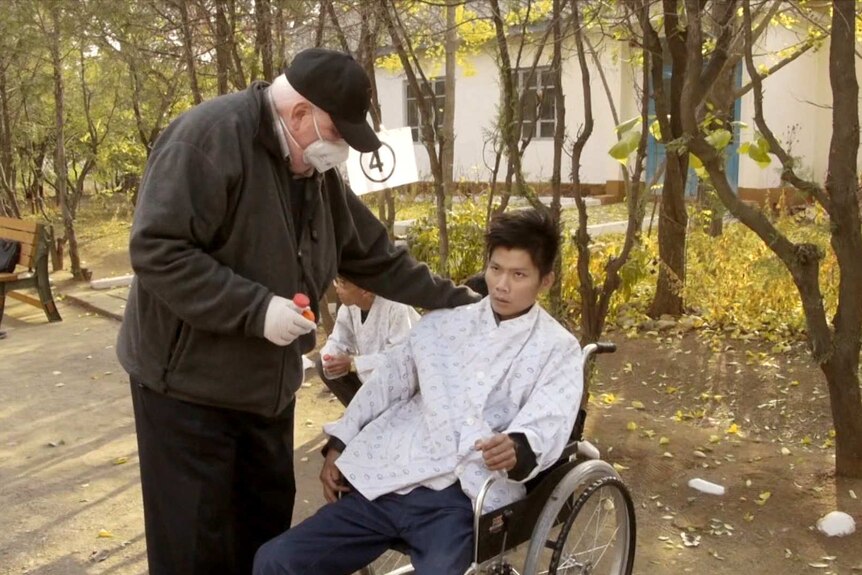 A patient being treated for multidrug-resistant tuberculosis in North Korea