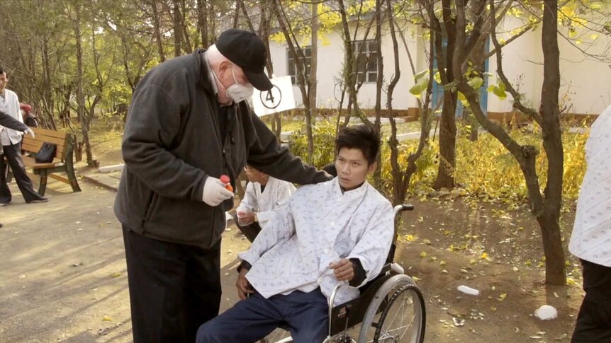A patient being treated for multidrug-resistant tuberculosis in North Korea