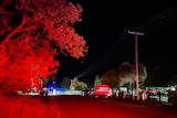 emergency services at night outside a rural property