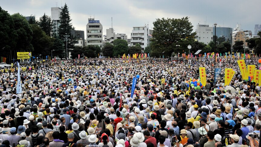 An anti-nuclear rally in Tokyo