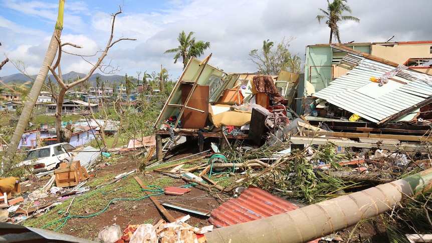 Cyclone damage in Rakiraki, Fiji