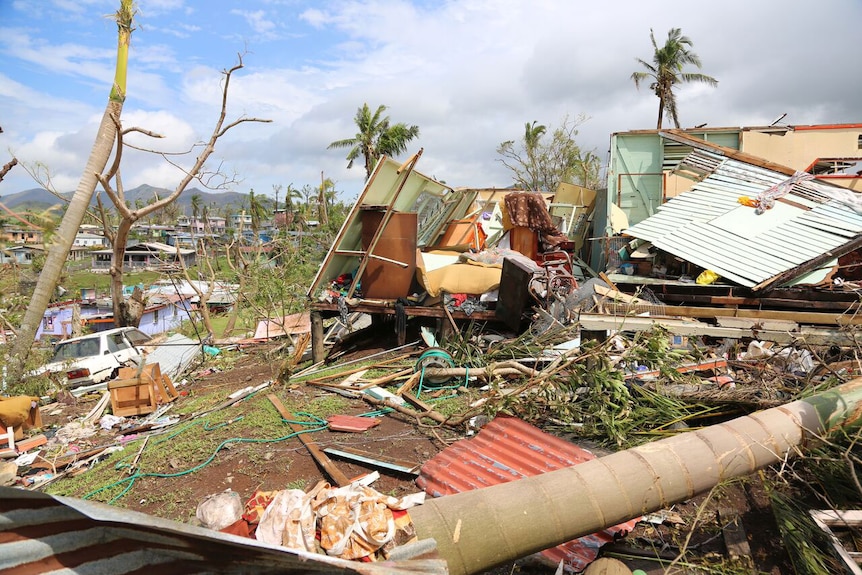 Cyclone damage in Rakiraki, Fiji