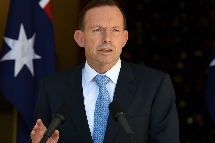 Tony Abbott addresses media two days after the Sydney siege