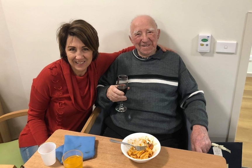 Paula Wales with her 95-year-old father Domenic.