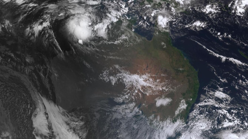 A BoM satellite image showing a tropical low north of WA