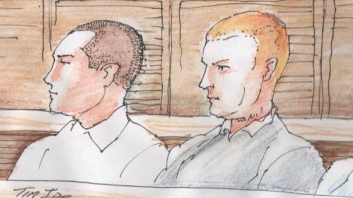 Mikel Higgins and Jesse Hunt court sketch