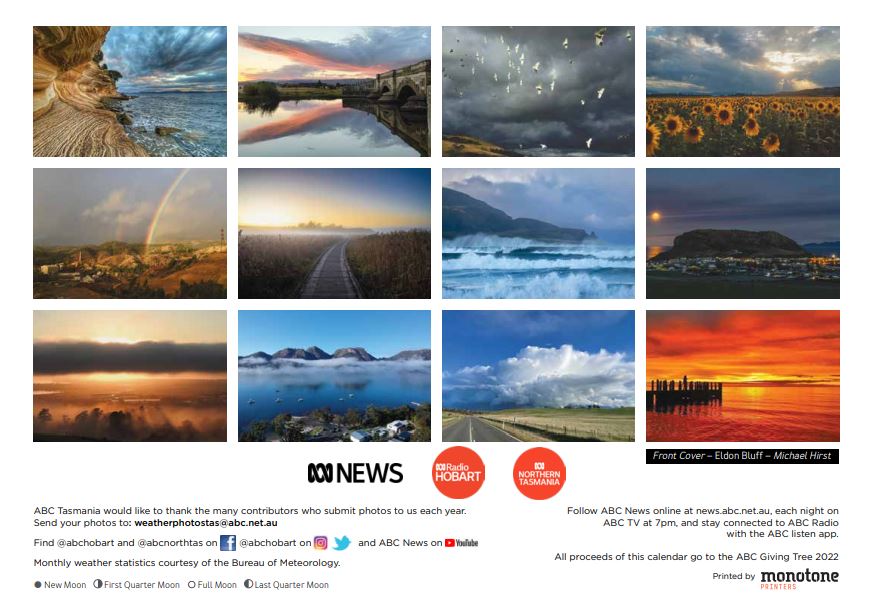 ABC Tasmania Weather Calendar 2023 ABC News