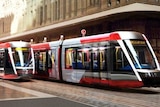 An artists impression of the Sydney light rail project, when completed.