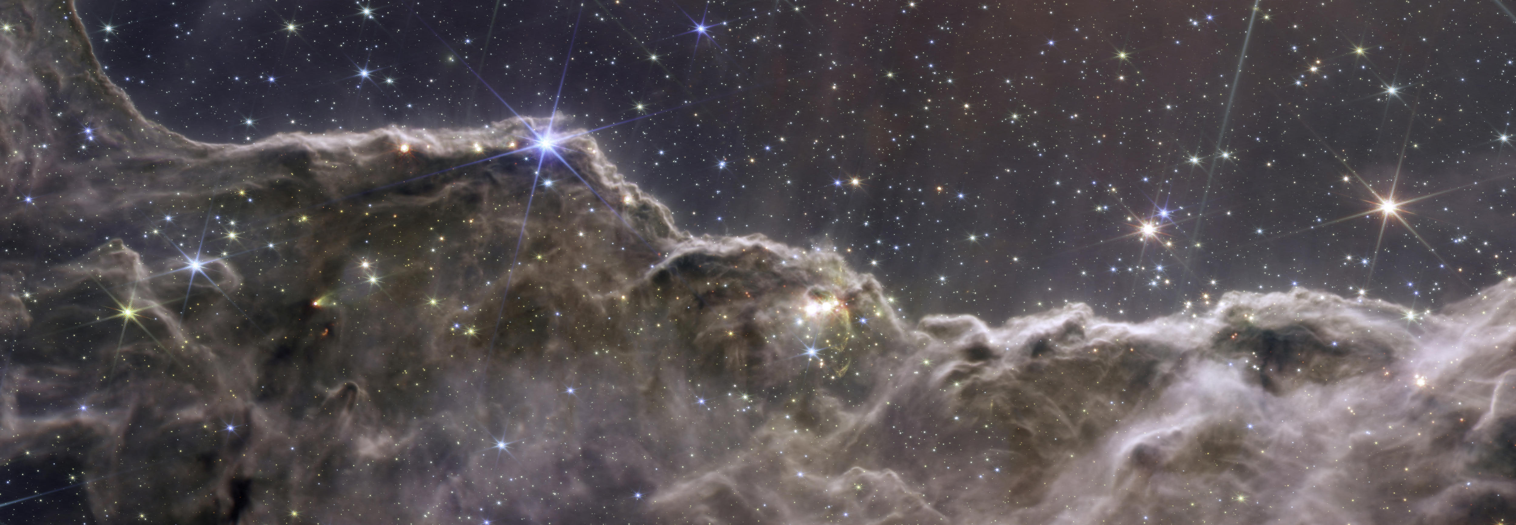 A composite image of the Cosmic Cliffs in the Carina Nebula