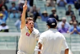 Star on the rise ... James Pattinson celebrates bowling Rahul Dravid during the MCG test (William West: AFP)