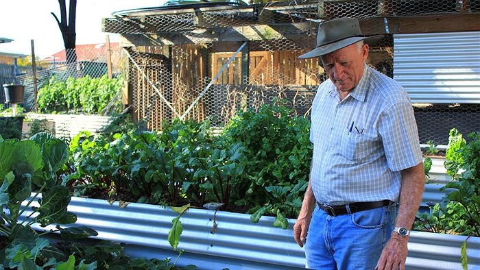 Tom Wyatt in the garden