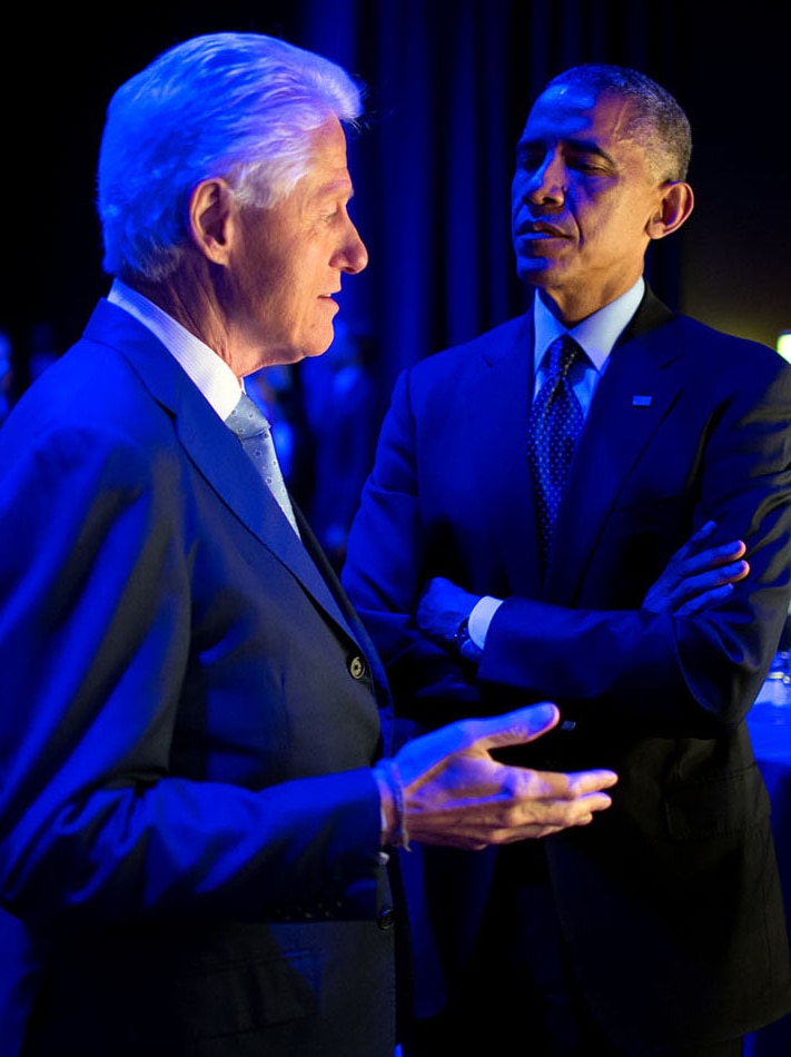 Barack Obama and Bill Clinton