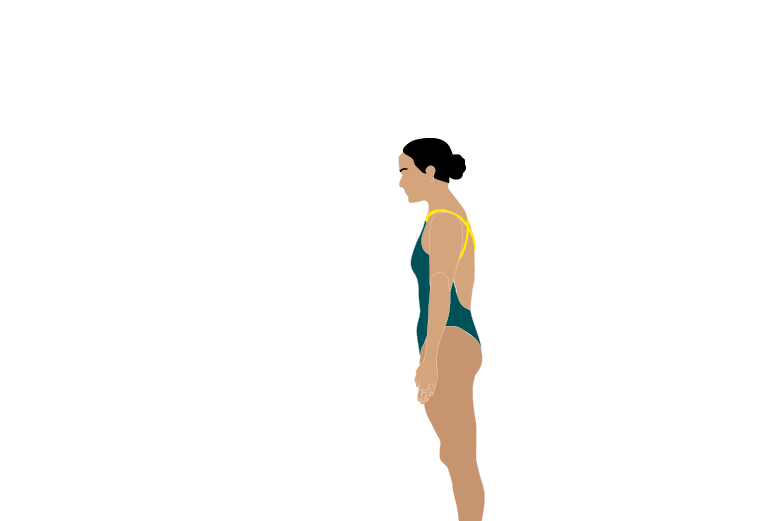 Illustration of a diver preparing to jump off the platform