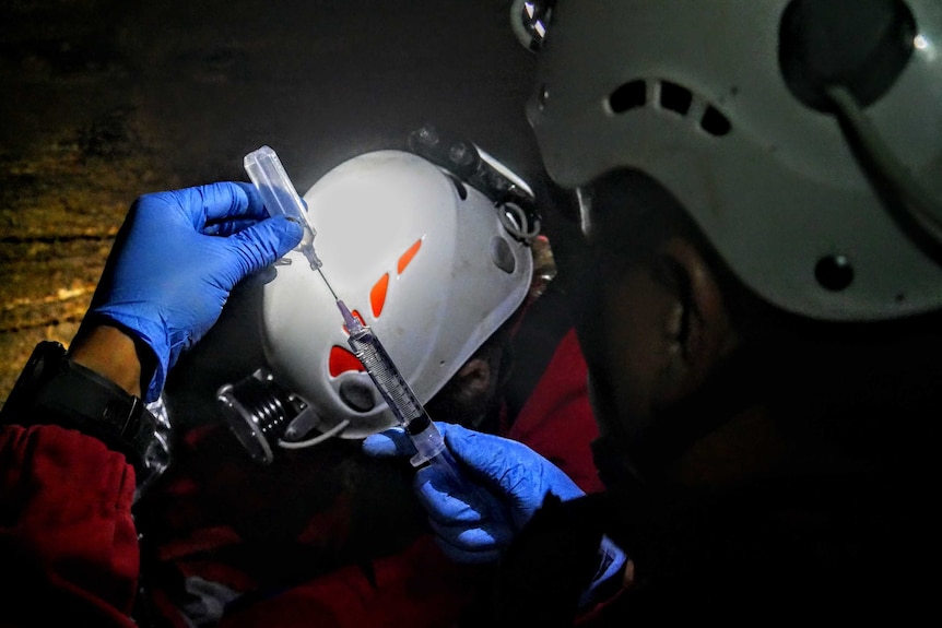 Cave rescue syringe