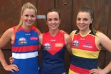 Women's AFL Daisy Pearce, Katie Brennan, Ebony Marinoff