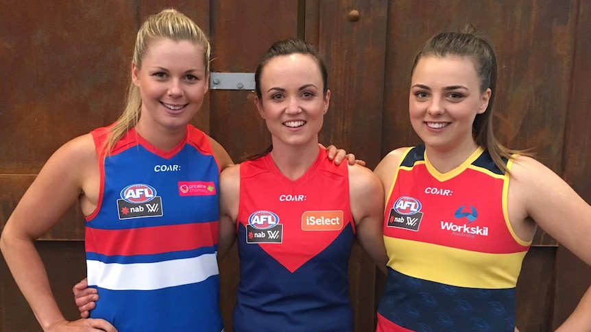 Women's AFL Daisy Pearce, Katie Brennan, Ebony Marinoff