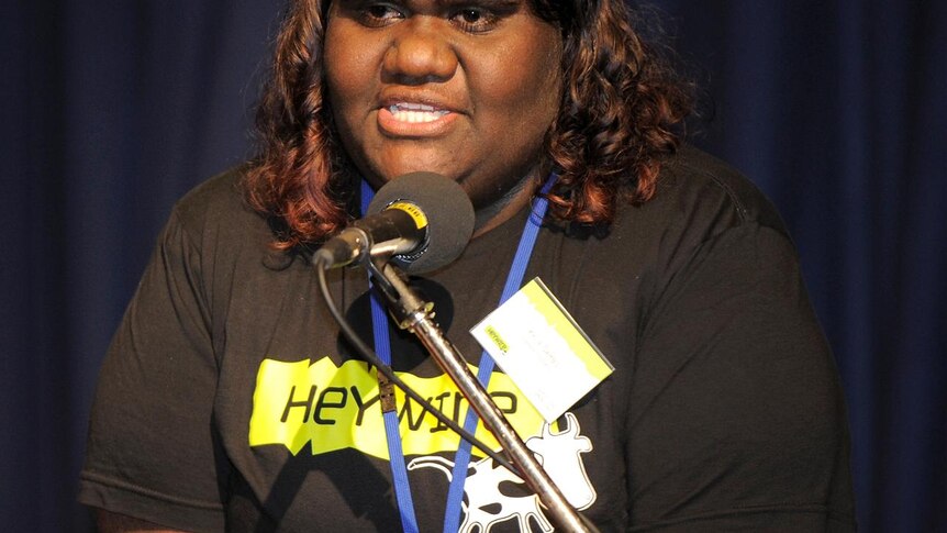 Kylie Sambo performs at Heywire