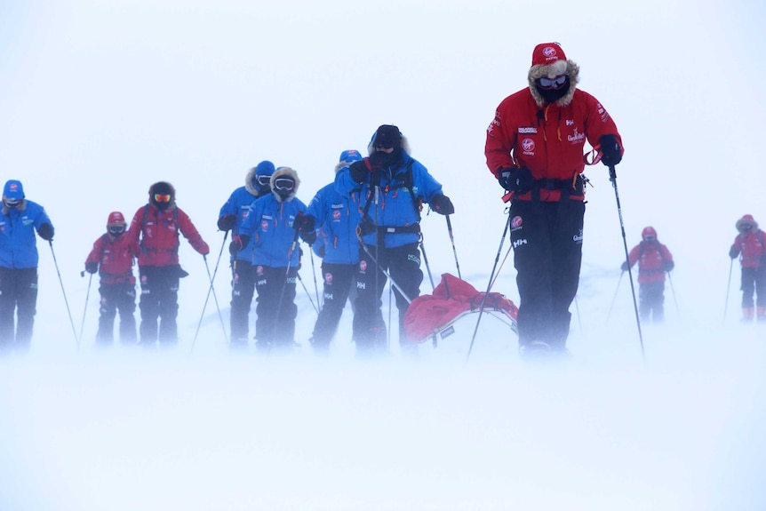 Prince Harry during ski training in  Novo, Antarctica