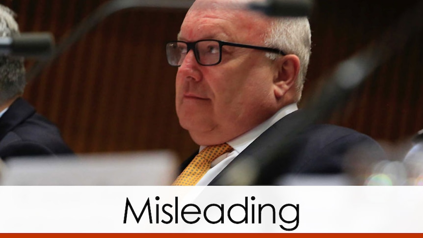 george brandis red line verdict misleading