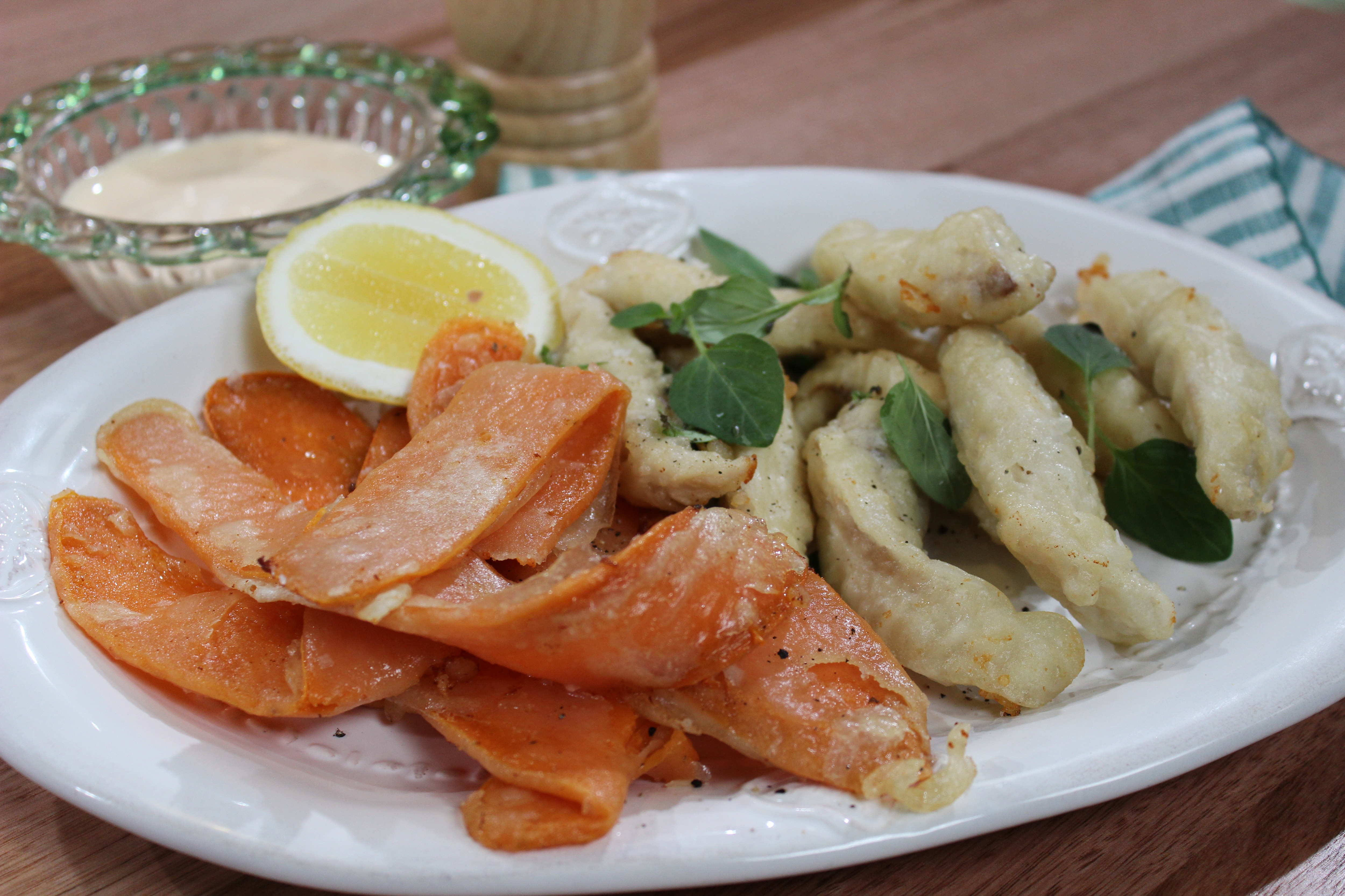 Tempura Flathead With Sweet Potato Chips - ABC News