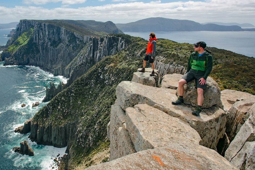 Walkers at the Three Capes track, Tasmania.