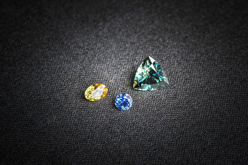 Some gems found in Peter Brown's gem mine