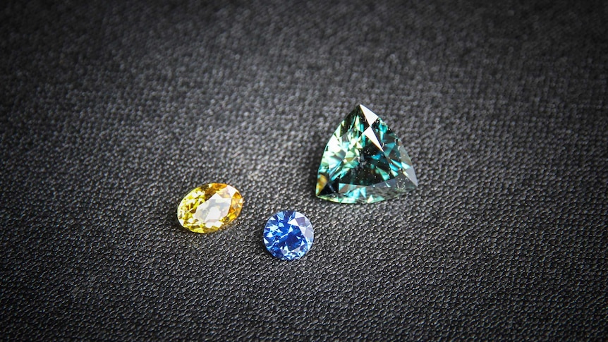 Some gems found in Peter Brown's gem mine
