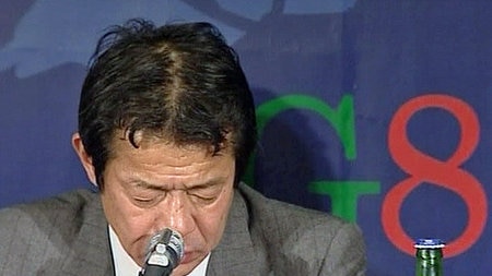 Mr Nakagawa has blamed cold and flu medicine for his condition but has apologised.