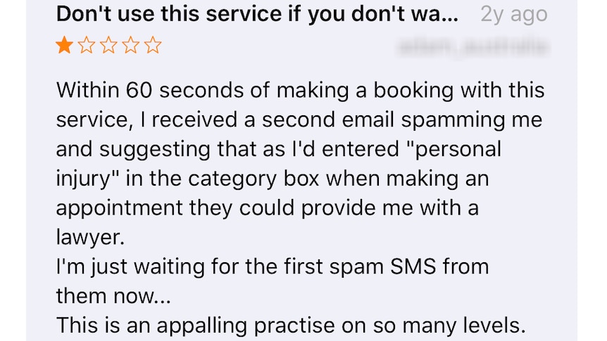 "Within 60 seconds of making a booking I received a second email spamming me..."