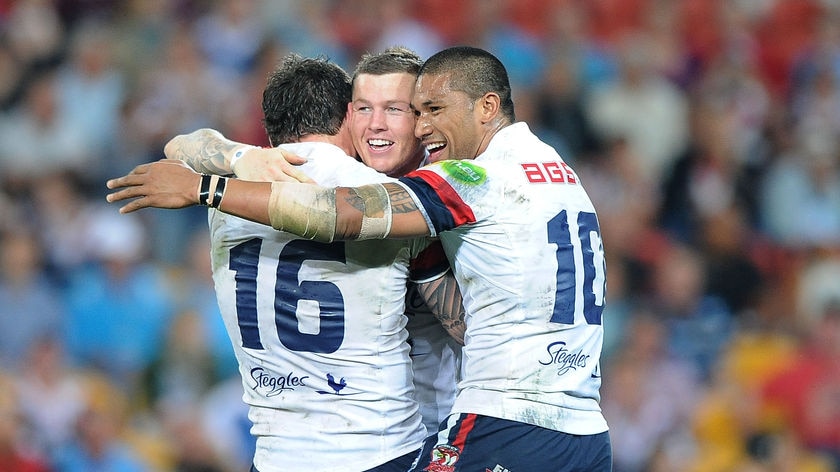 Ready to rumble ... Frank-Paul Nuuausala (l) and Daniel Conn (r) have given Todd Carney and the Roosters a solid performance all year.