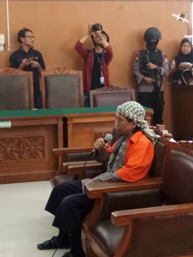 Aman Abdurrahman in court.