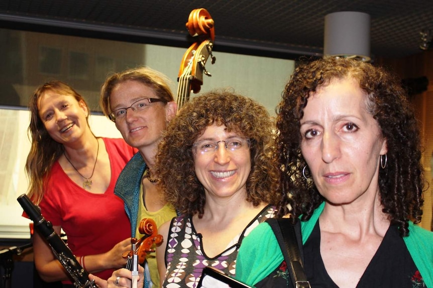 London Klezmer Quartet in the RN studio