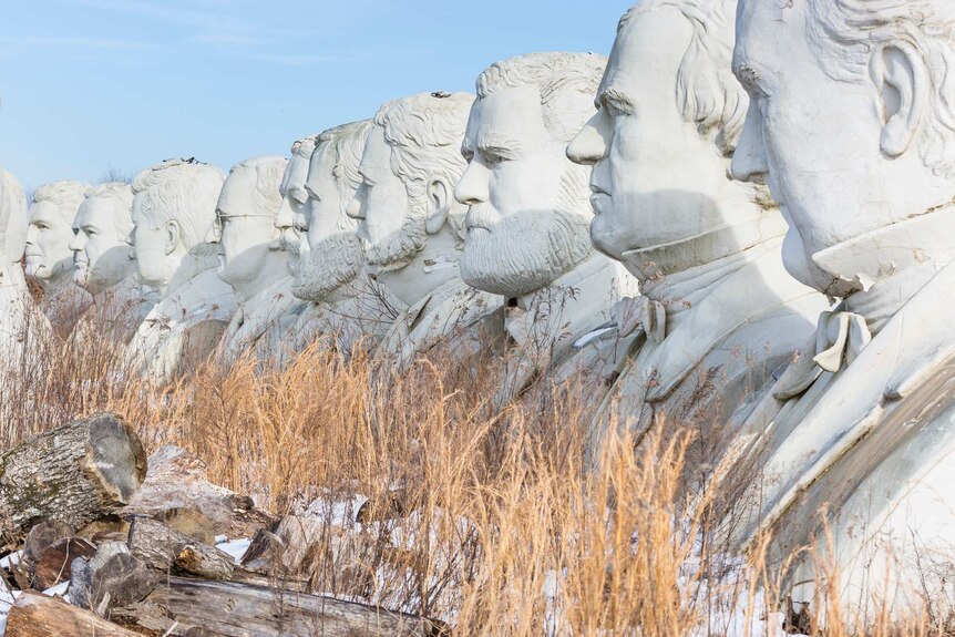 Presidential busts on Virginian farm