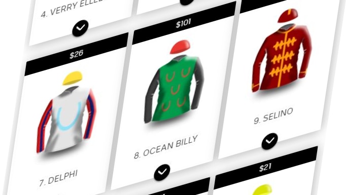 A graphic depicting jockey colours.