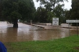 Floodwaters from Maranoa River rise in Mitchell on February 2.
