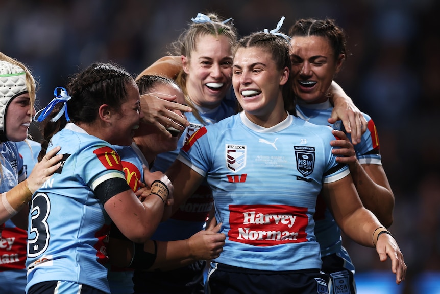 Townsville, Australia. 22nd June, 2023. Jessica Sergis of the Blues during  the Women's State of Origin 2023 - Game 2 between the Queensland Maroons  and the New South Wales Blues at Queensland
