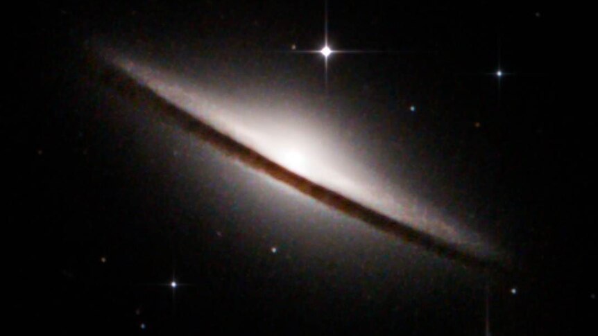 Galaxy shaped like a disc, with stars