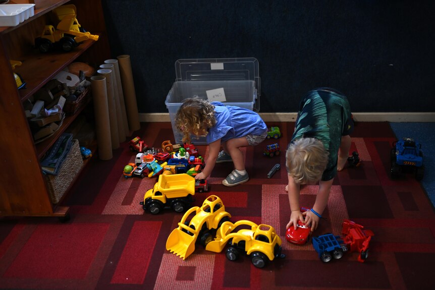 children playing with toys at a daycare centre