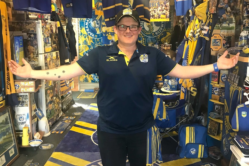 Troy Warner and his Parramatta Eels cave