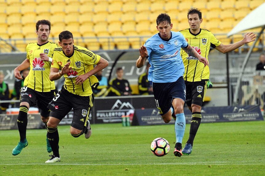 Filip Holosko on the ball for Sydney FC