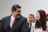 Nicolas Maduro and Cilia Flores